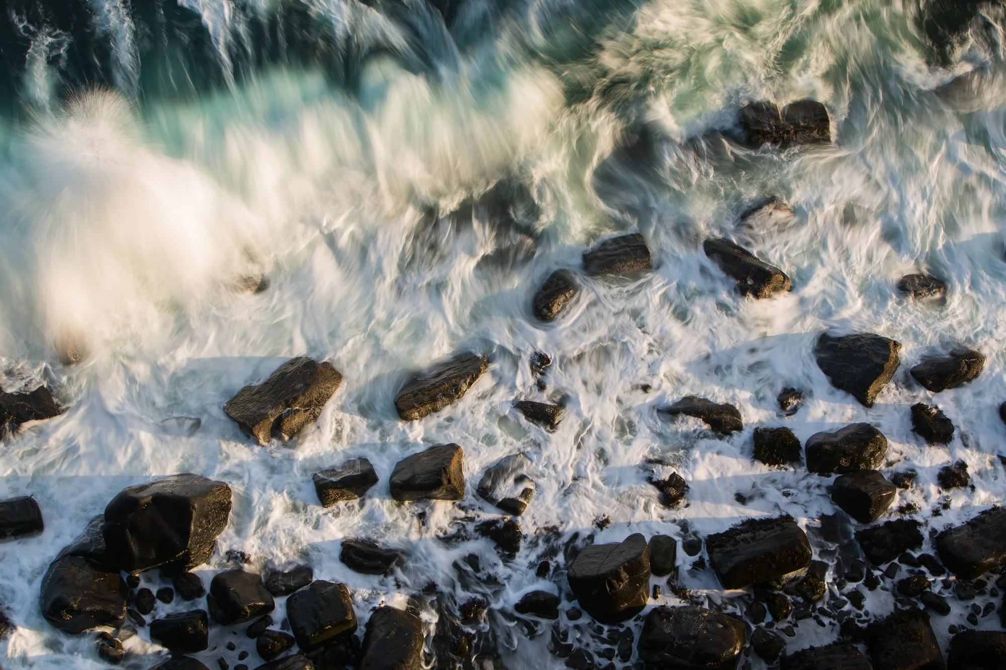 Crashing waves at Kilt Rock Viewpoint