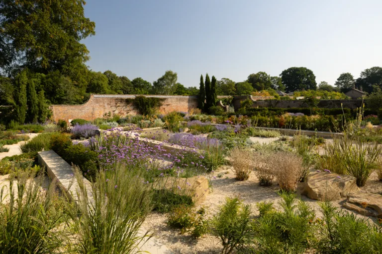 Andy Sturgeon Designed Mediterranean Garden at Beningbrough Hall National Trust in North Yorkshire. Late Summer