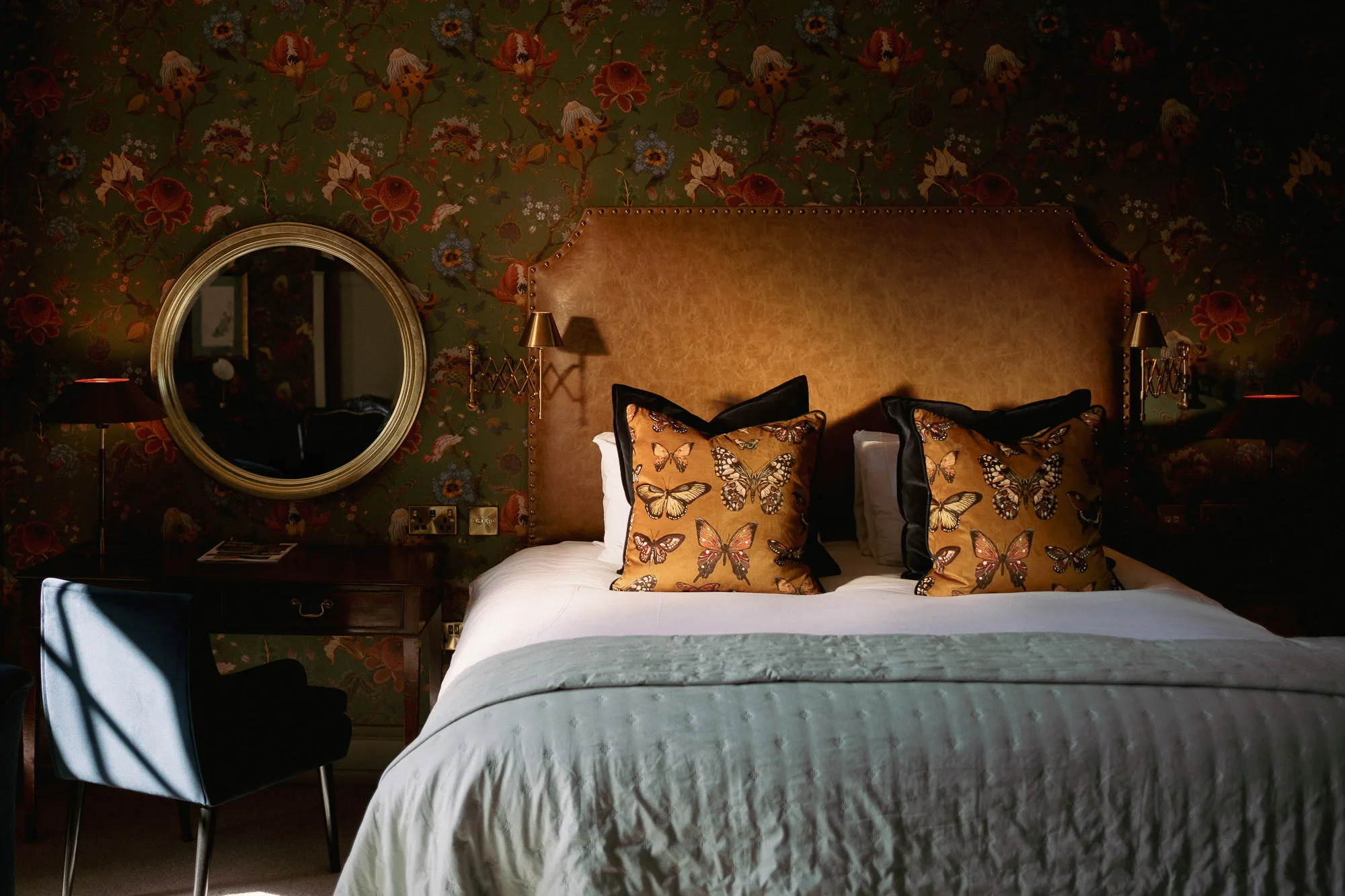 luxury interior photographer york - detail of hotel bedroom Yorkshire