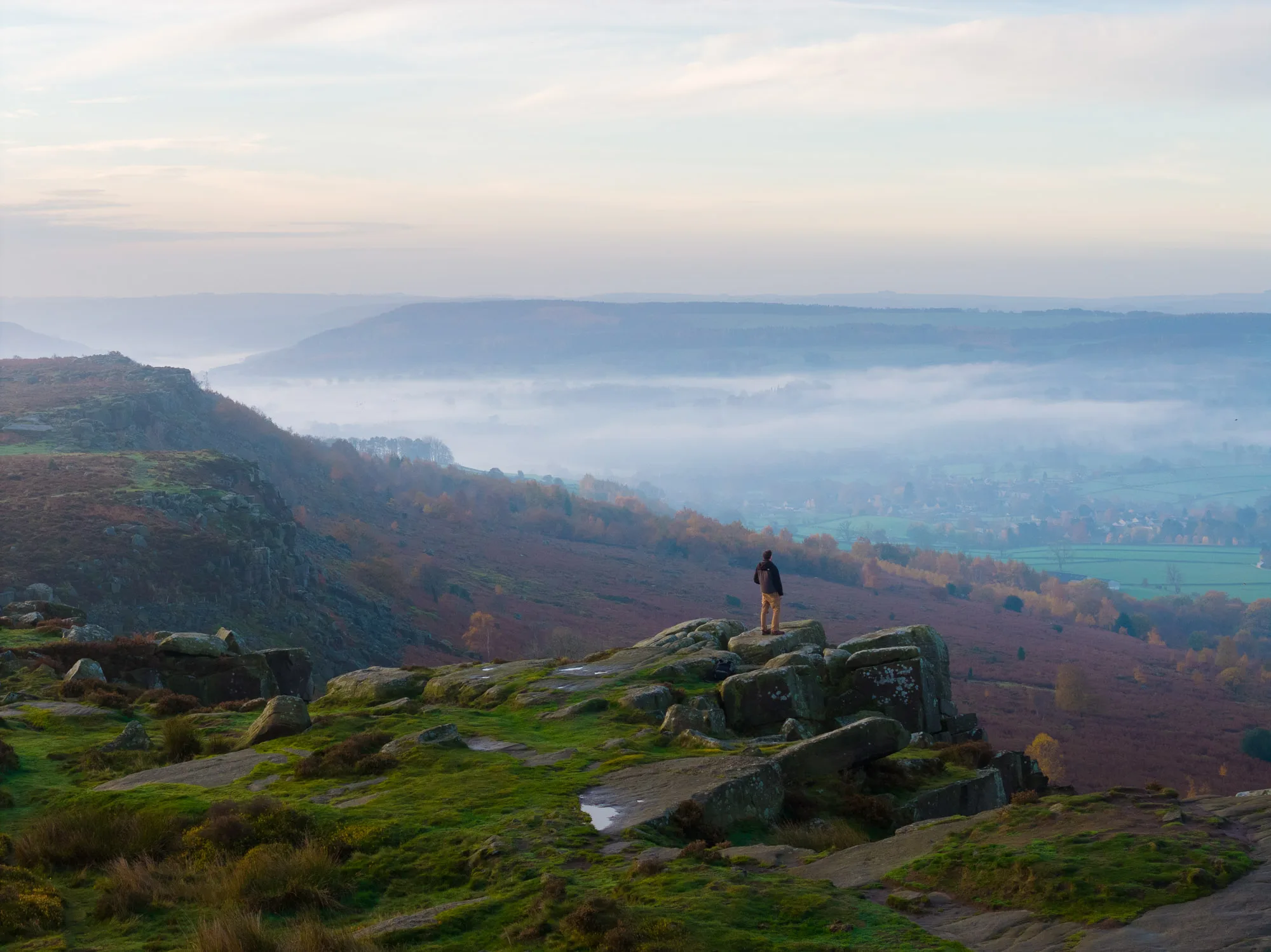 curbar edge at sunrise
