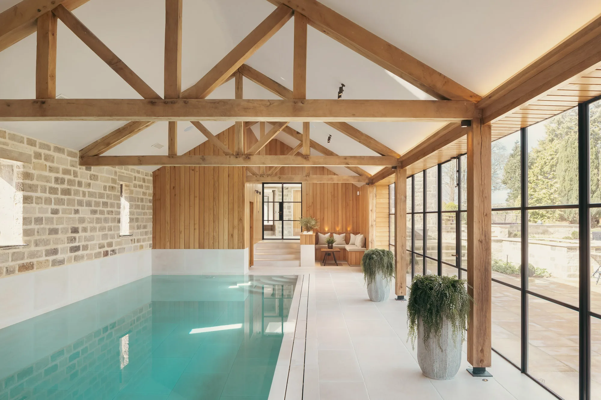 Photography of a Spectacular architect designed swimming pool extension in leeds, Yorkshire